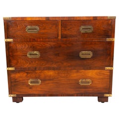 Midcentury John Stuart Rosewood Campaign Style Chest of Drawers