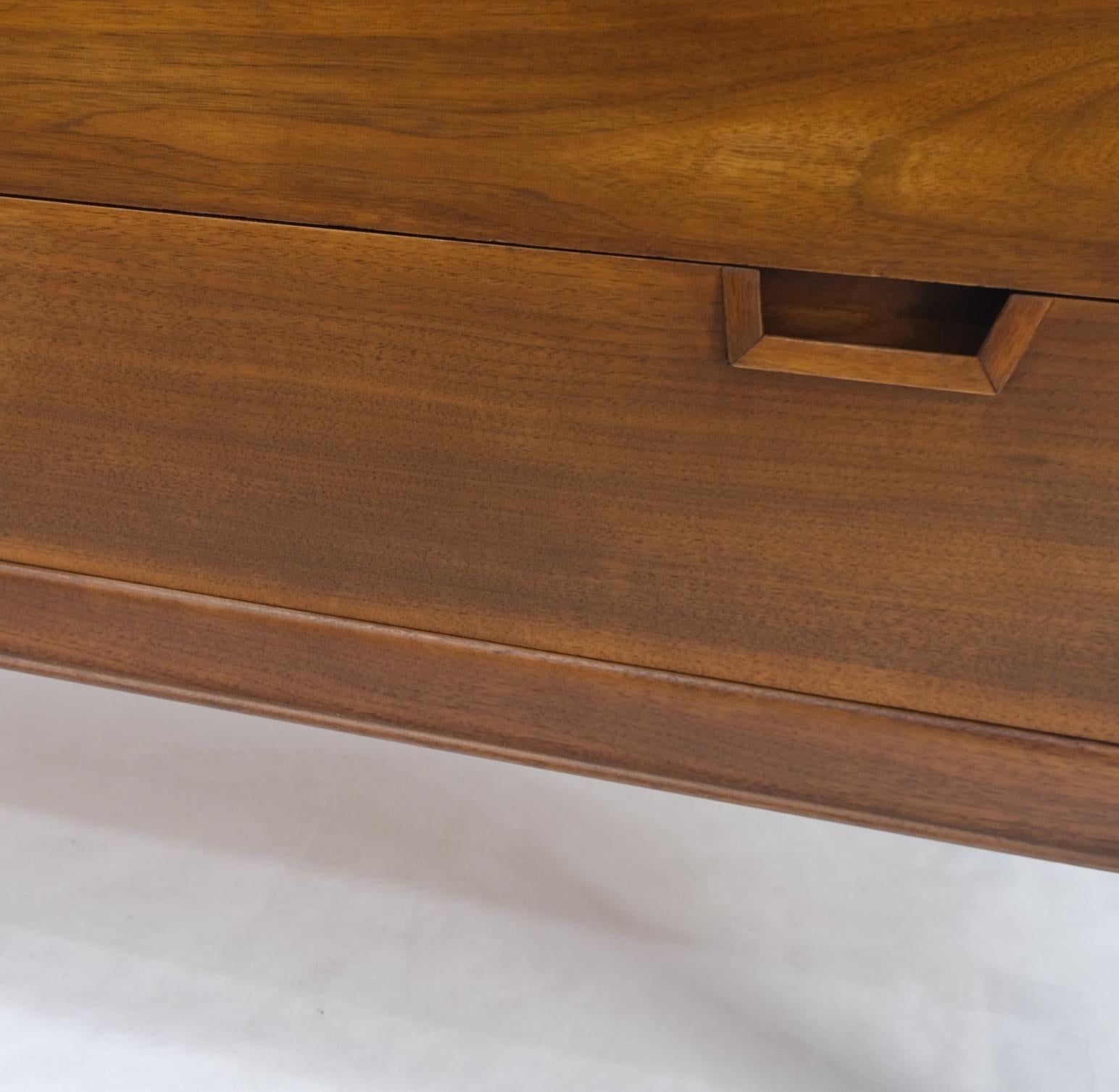 Mid Century John Stuart Walnut 2 Doors 4 Drawers Gentleman's High Chest Dresser For Sale 3