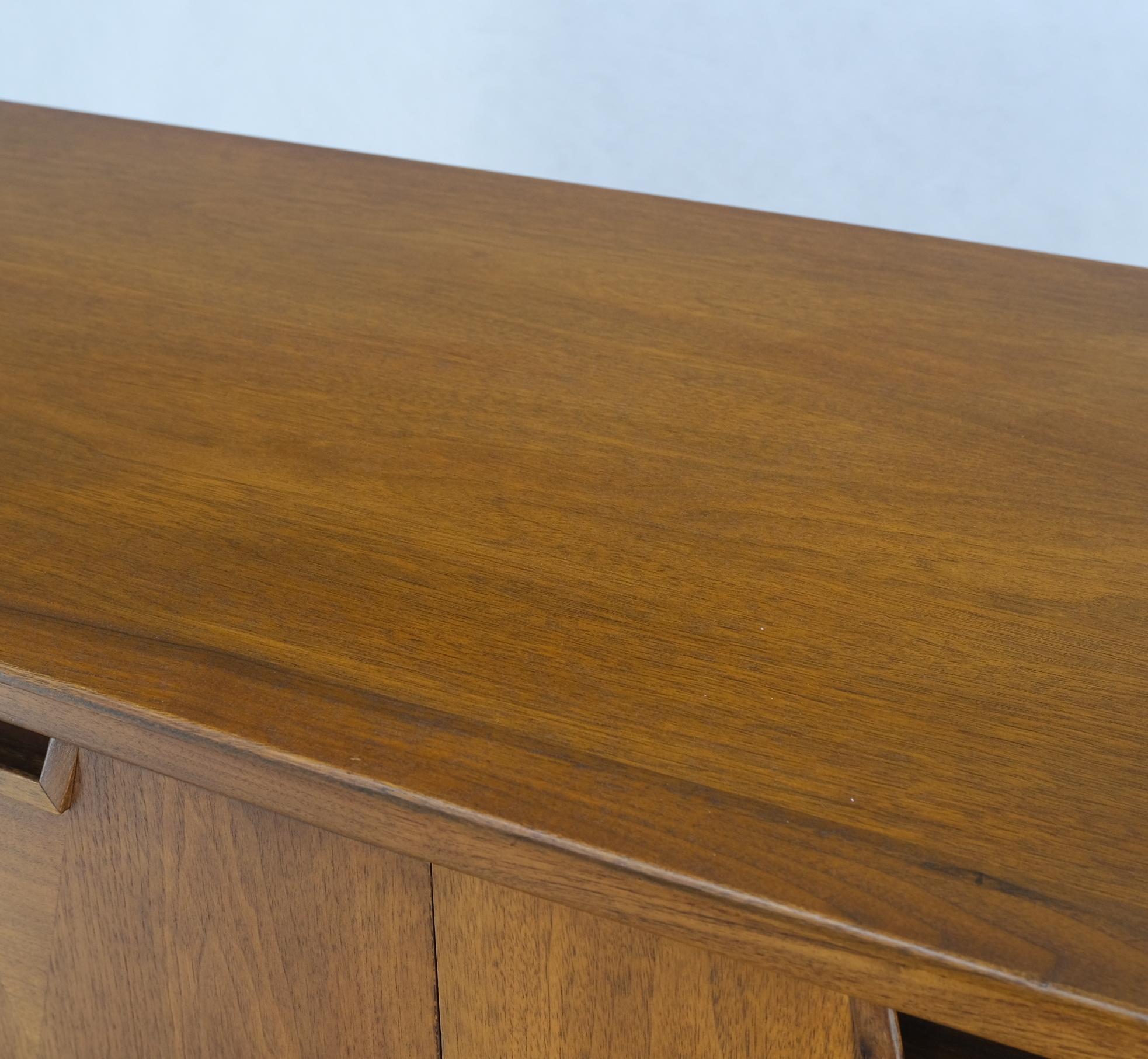 20th Century Mid Century John Stuart Walnut 2 Doors 4 Drawers Gentleman's High Chest Dresser  For Sale