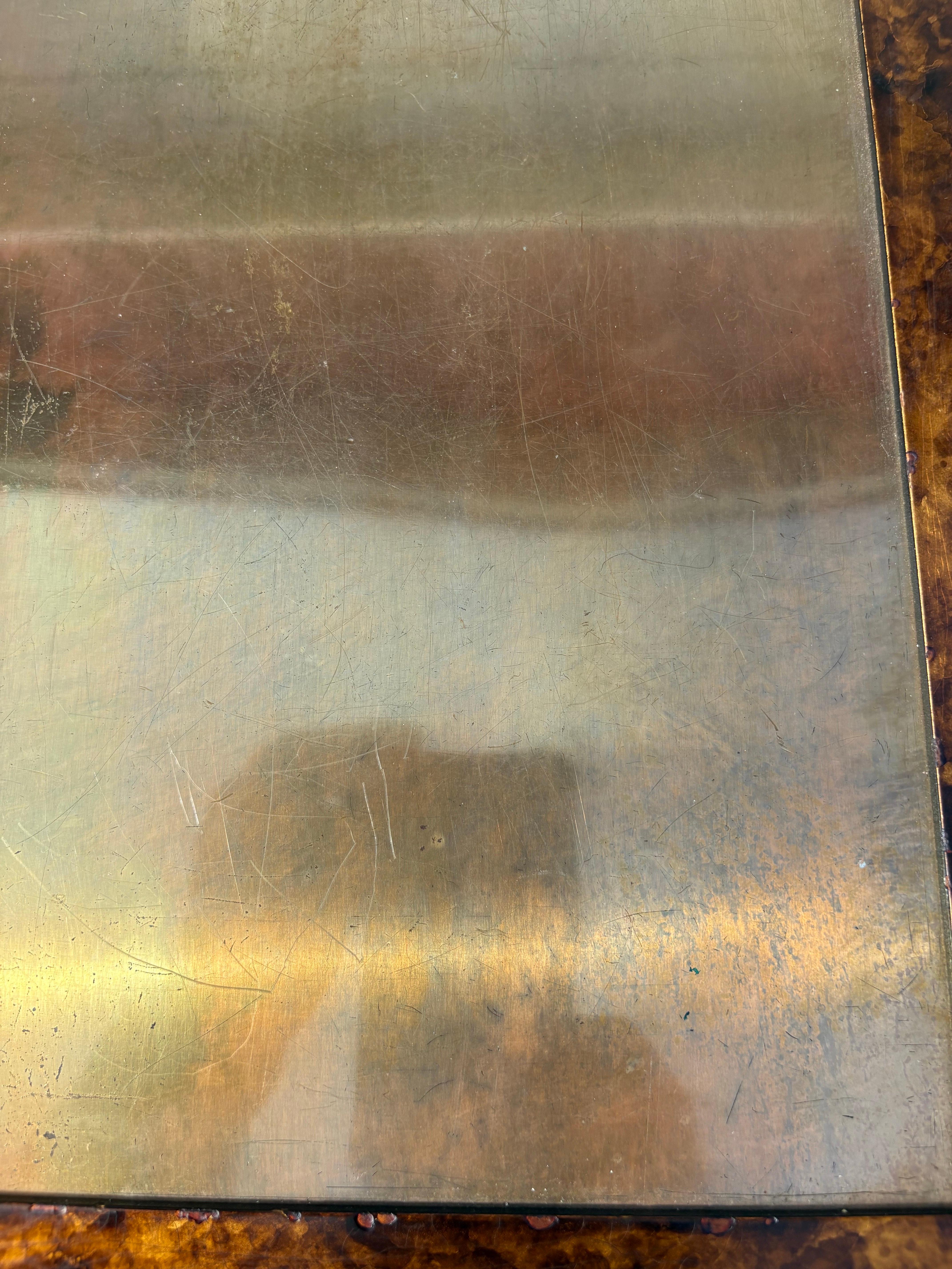 Console du milieu du siècle de John Widdicomb en fausse écaille et laiton en vente 5