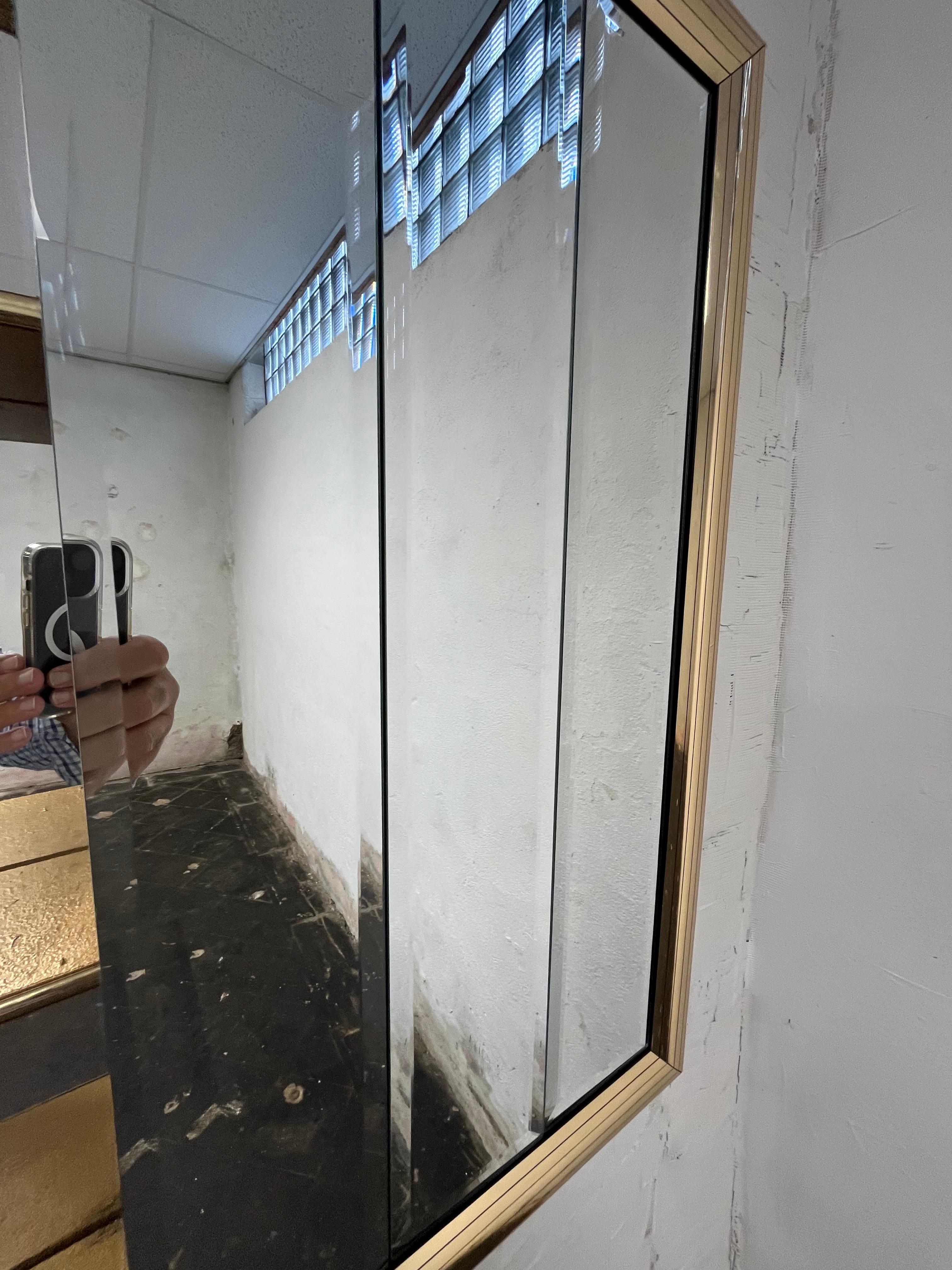 Mid Century Jon Gilmore Style Shadowbox Display Mirror In Good Condition For Sale In W Allenhurst, NJ