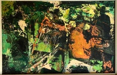 Mid-Century Jose Salazar Ruiz Esparza Abstract Oil on Canvas