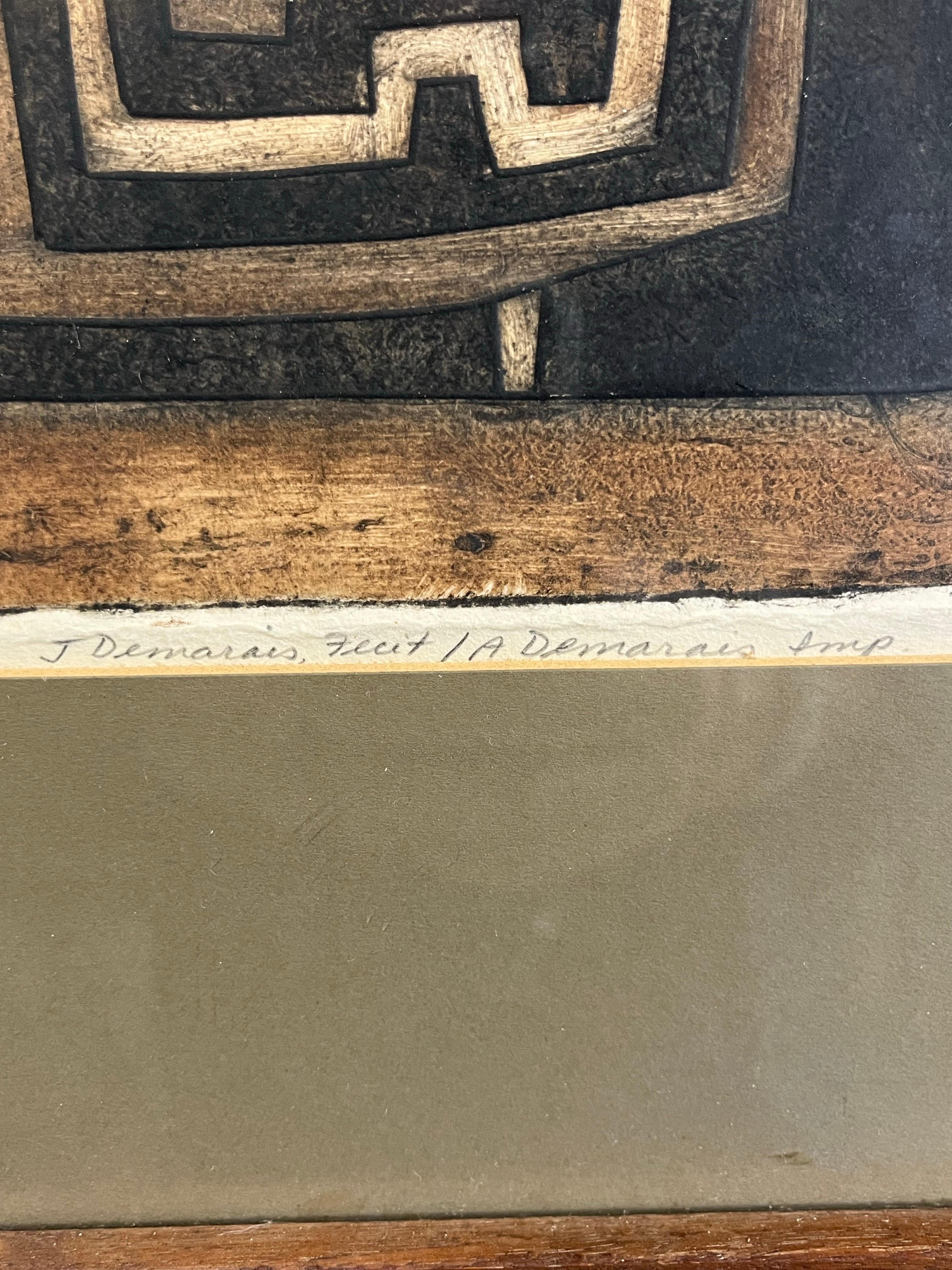 Mediados del siglo Joseph Demarais Prueba de artista Aguafuerte Grabado en venta