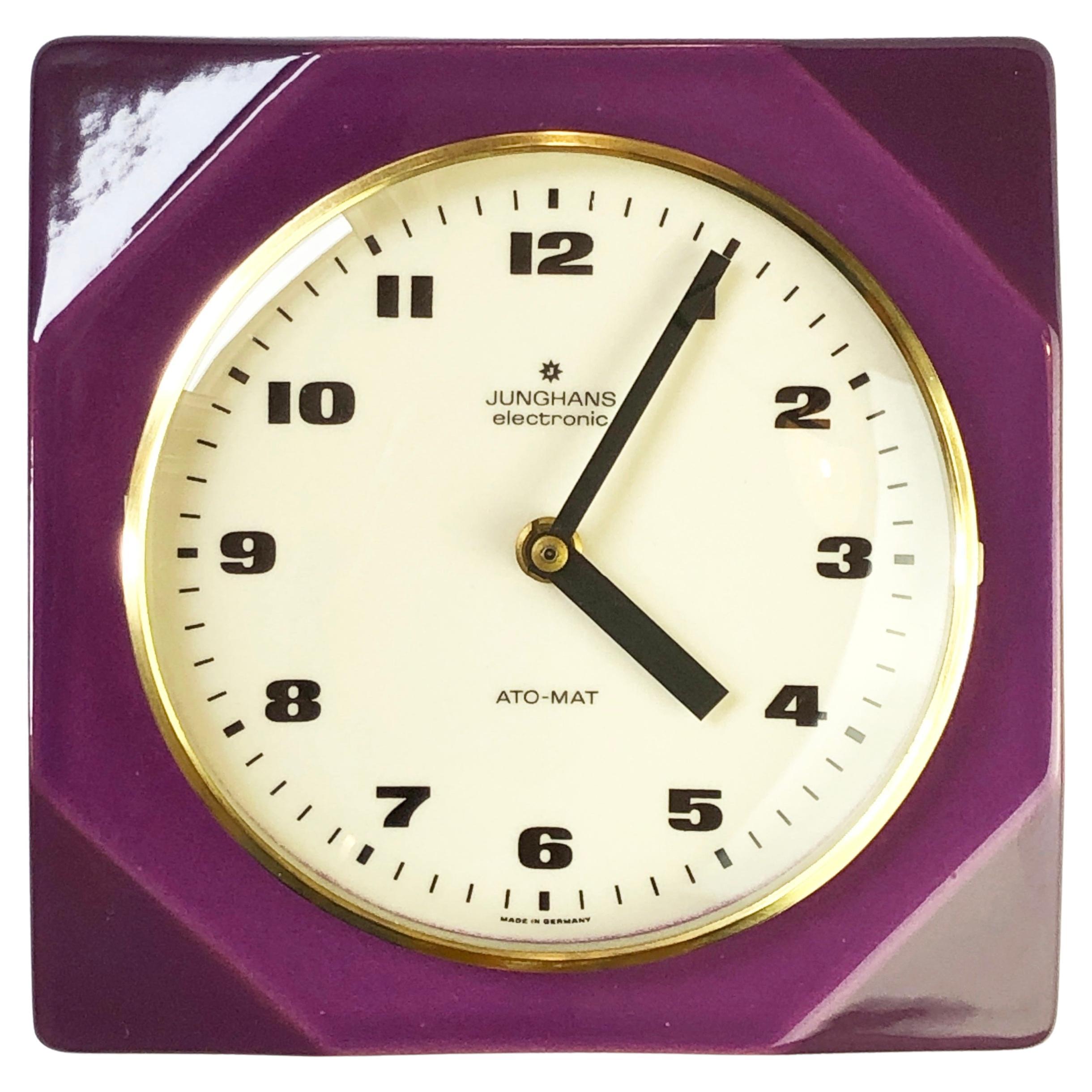 Max Bill Design Years '60 for Junghans Wall Clock AtoMat For Sale at