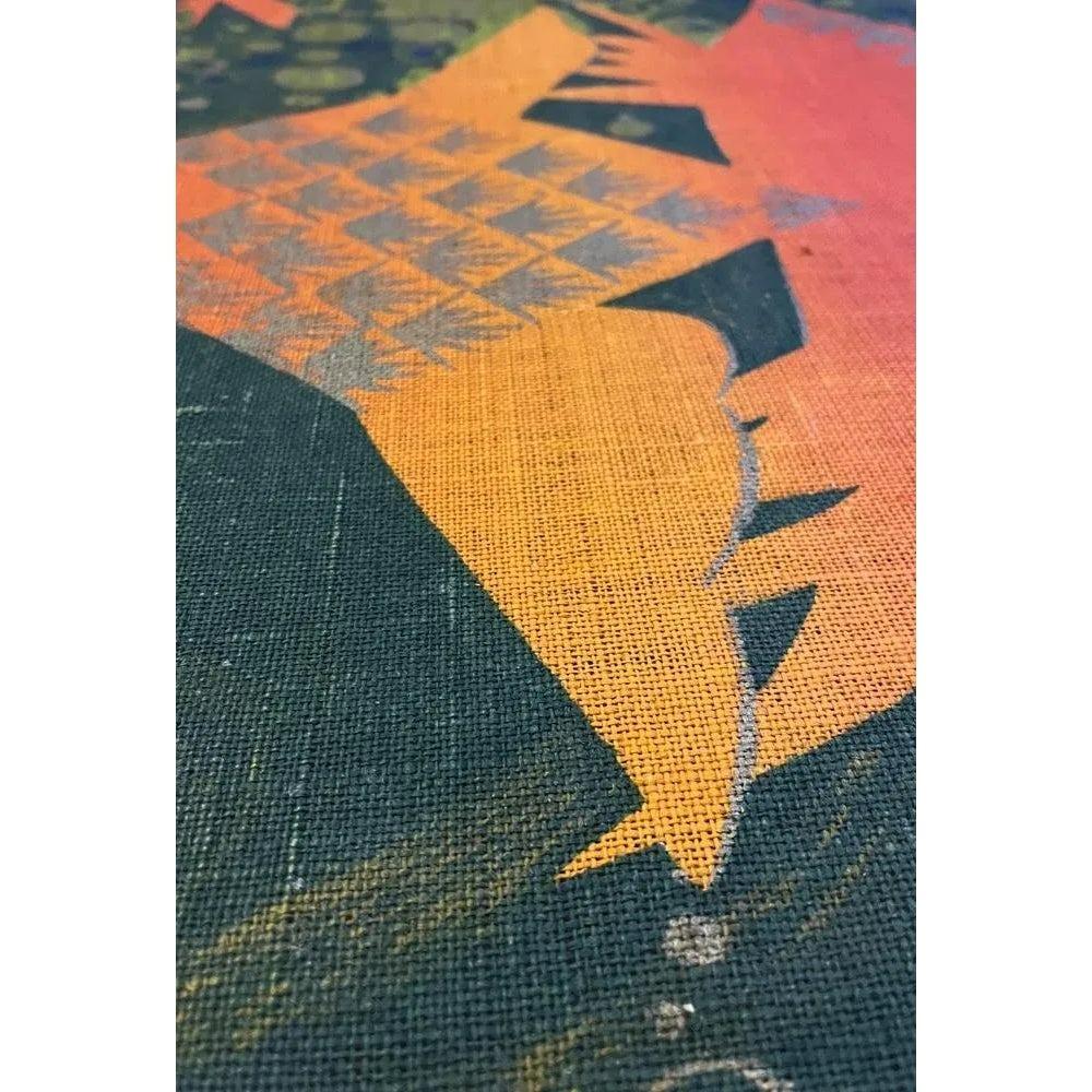 Wandteppich aus Jute mit Fish Design von Hans Jürgen aus der Jahrhundertmitte, 1960er Jahre im Angebot 4