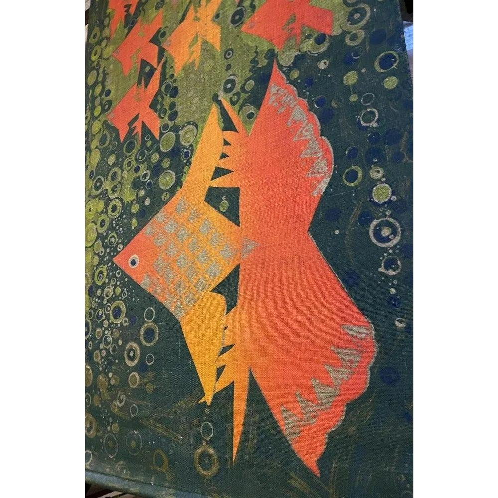 Wandteppich aus Jute mit Fish Design von Hans Jürgen aus der Jahrhundertmitte, 1960er Jahre (Moderne der Mitte des Jahrhunderts) im Angebot