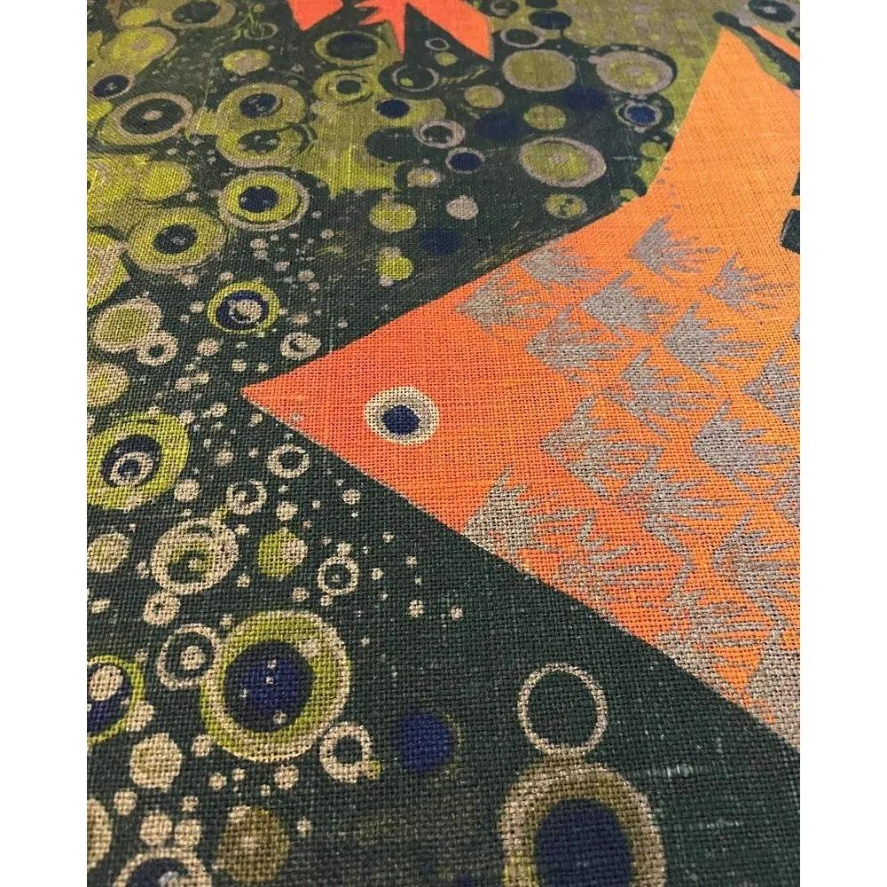 Wandteppich aus Jute mit Fish Design von Hans Jürgen aus der Jahrhundertmitte, 1960er Jahre (Dänisch) im Angebot
