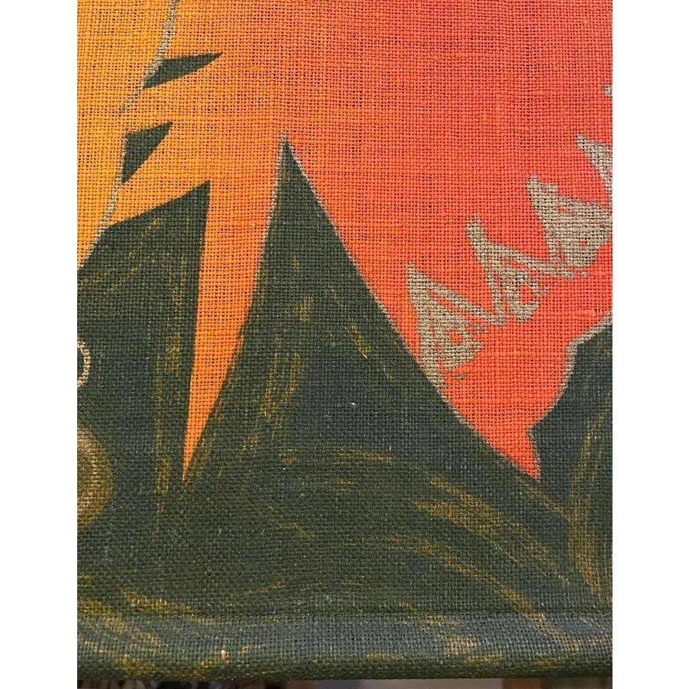 Wandteppich aus Jute mit Fish Design von Hans Jürgen aus der Jahrhundertmitte, 1960er Jahre im Zustand „Hervorragend“ im Angebot in Hamburg, DE