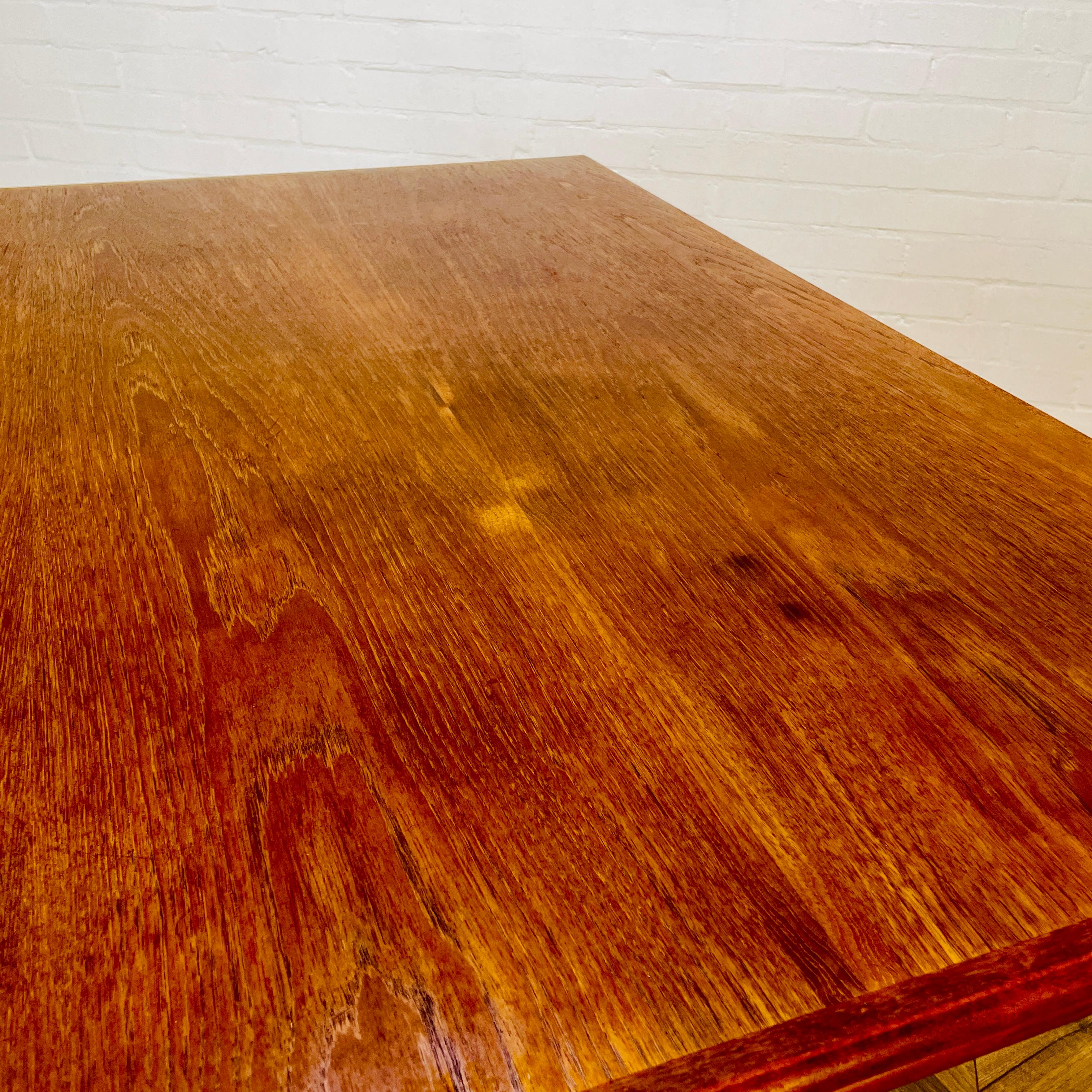 Mid Century K A Jorgensen for A/S Mobelfabrik Extending Draw-Leaf Dining Table For Sale 9