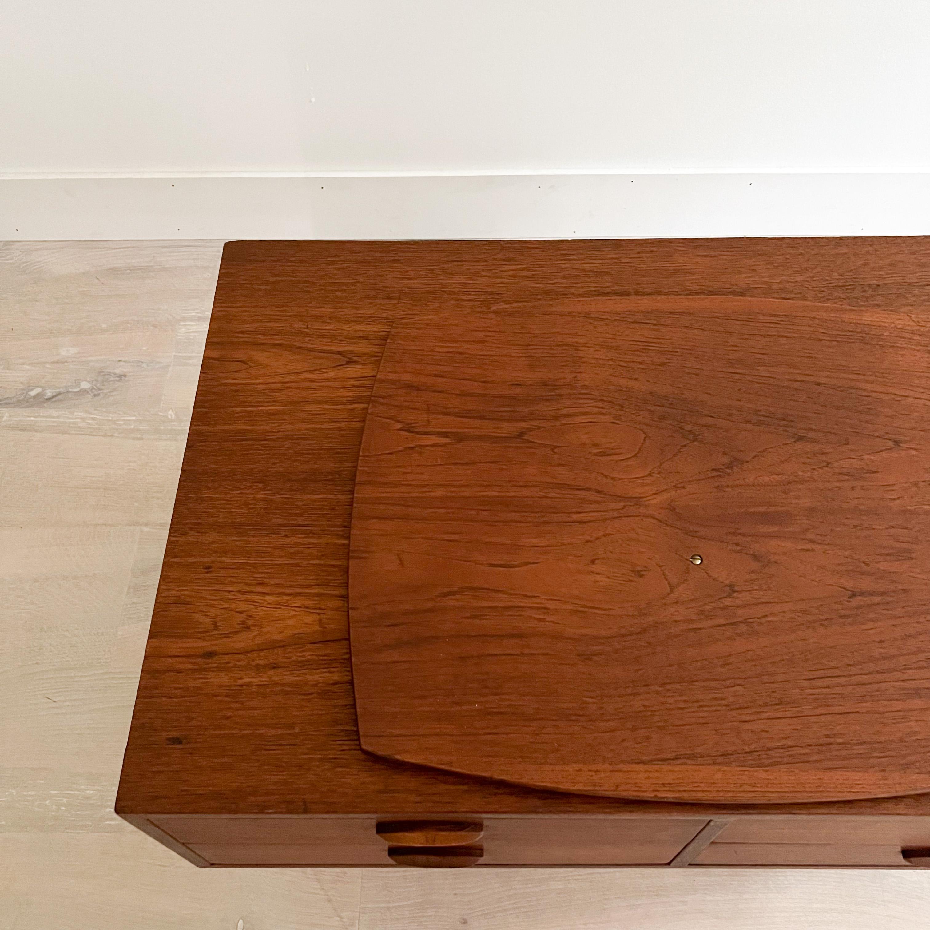 Mid-20th Century Mid Century Kai Kristiansen Small Console or Dresser with Swivel Top/TV Stand