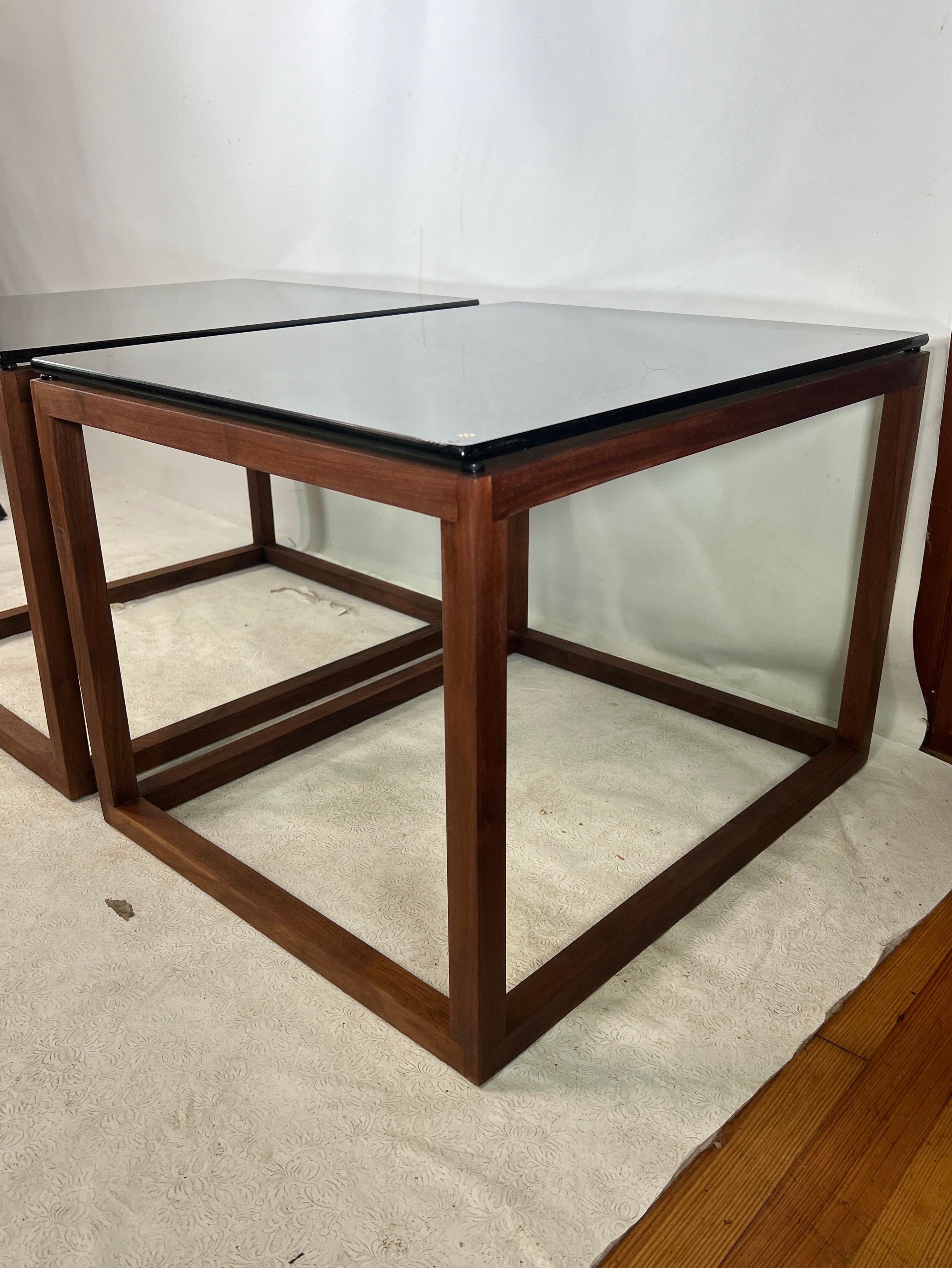 Midcentury Kai Kristiansen Style Teak Side Tables, a Pair 1