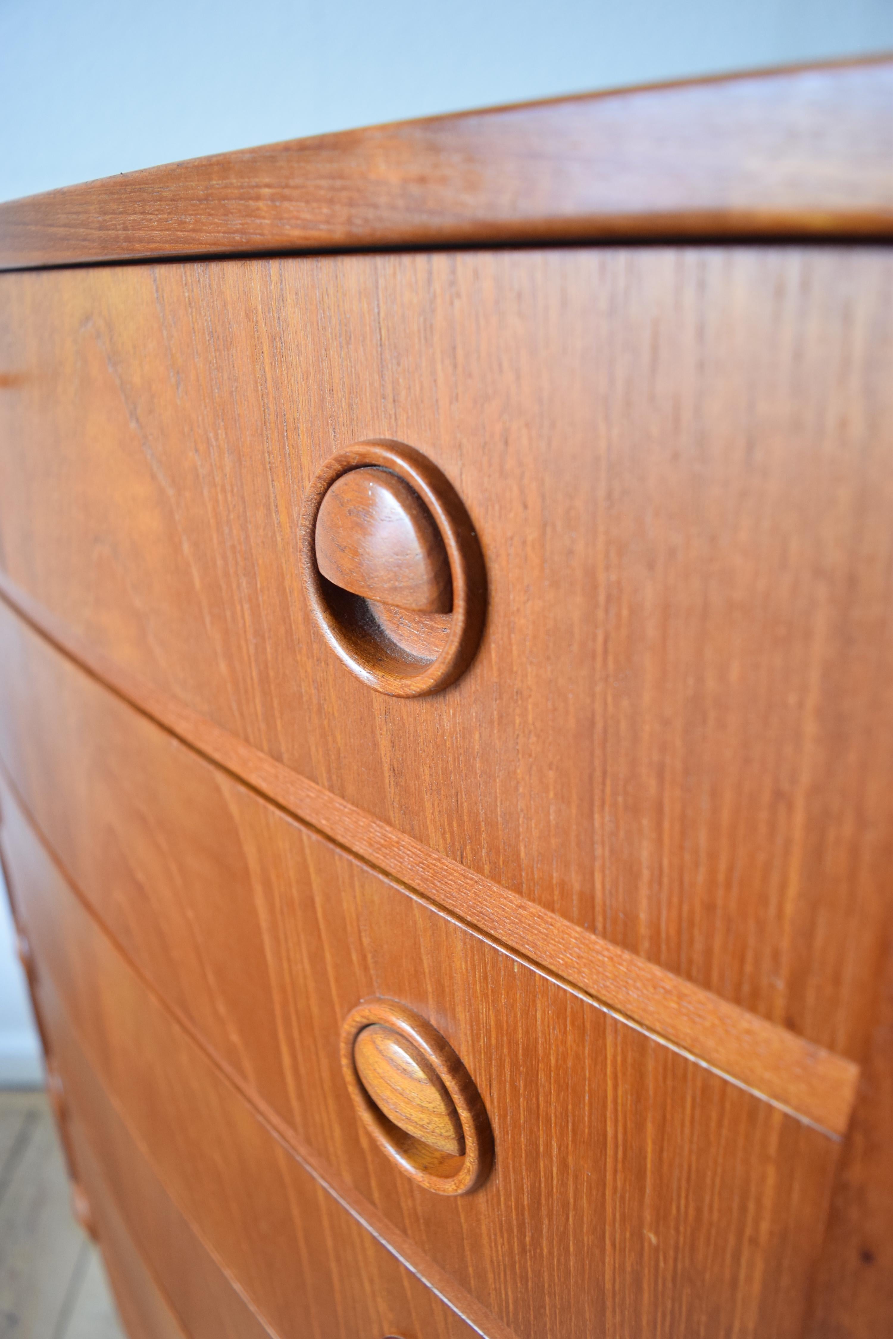 Midcentury Kai Kristiansen Teak Chest of Drawers, 1960s 7