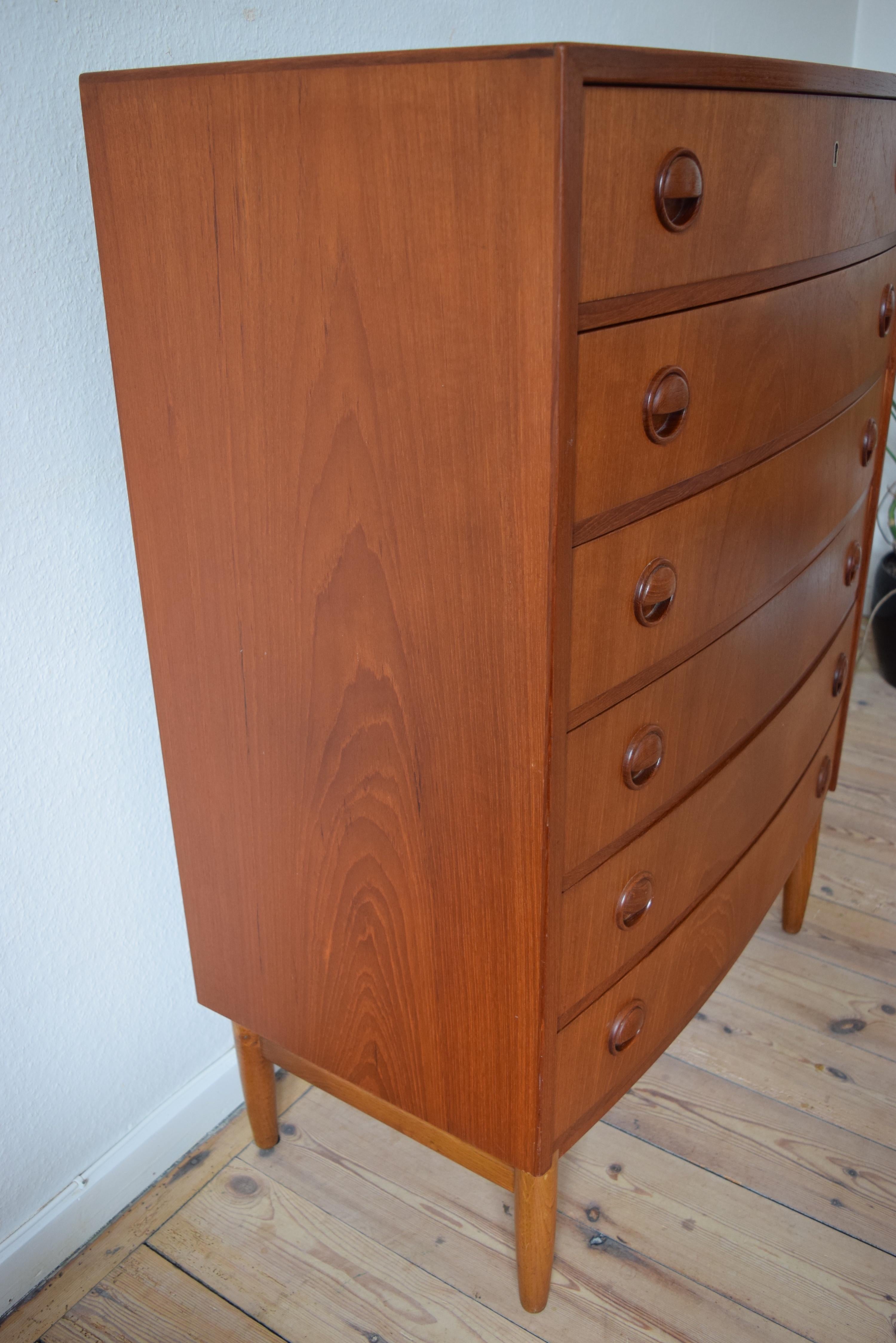 Mid-Century Modern Midcentury Kai Kristiansen Teak Chest of Drawers, 1960s