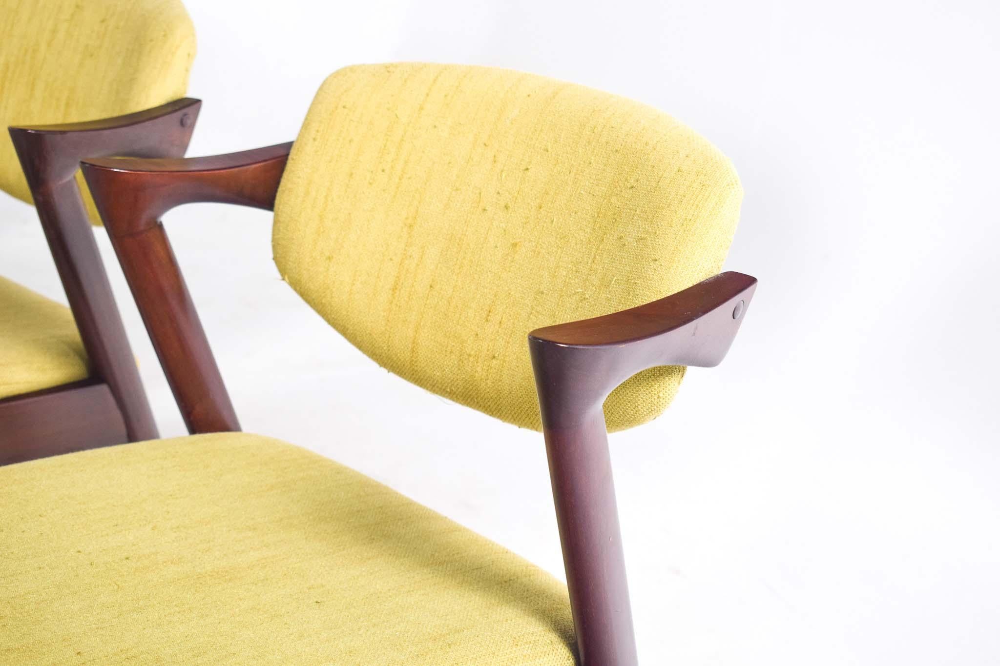 Mid-Century Modern Mid Century Kai Kristiansen Teak Model 42 Dining Chairs