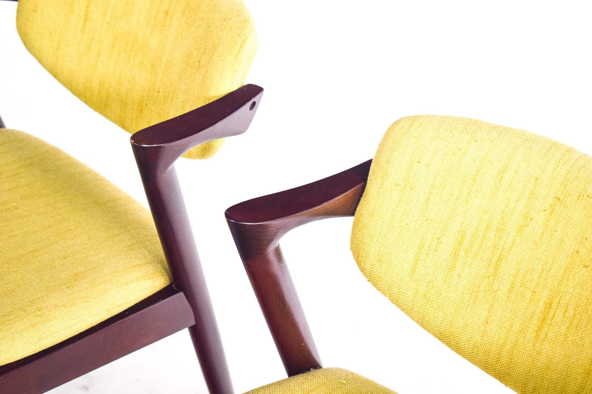 Mid-20th Century Mid Century Kai Kristiansen Teak Model 42 Dining Chairs