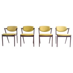Mid Century Kai Kristiansen Teak Model 42 Dining Chairs