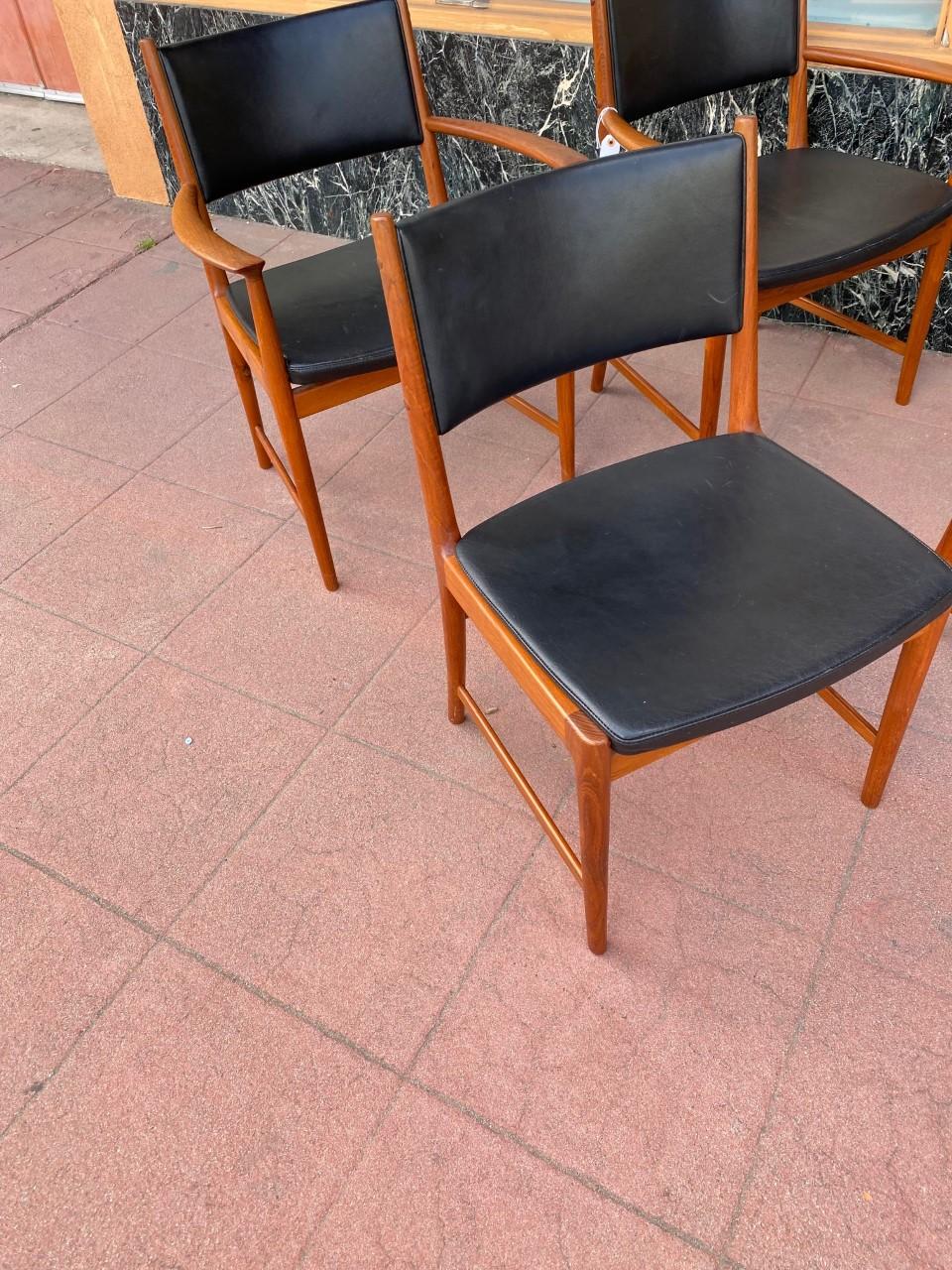 Midcentury Kai Lyngfeldt Larsen Dining Chairs in Teak 'Set of 4' 5