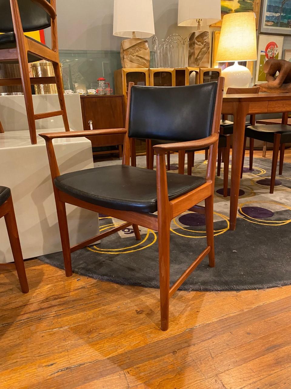 Scandinavian Midcentury Kai Lyngfeldt Larsen Dining Chairs in Teak 'Set of 4'