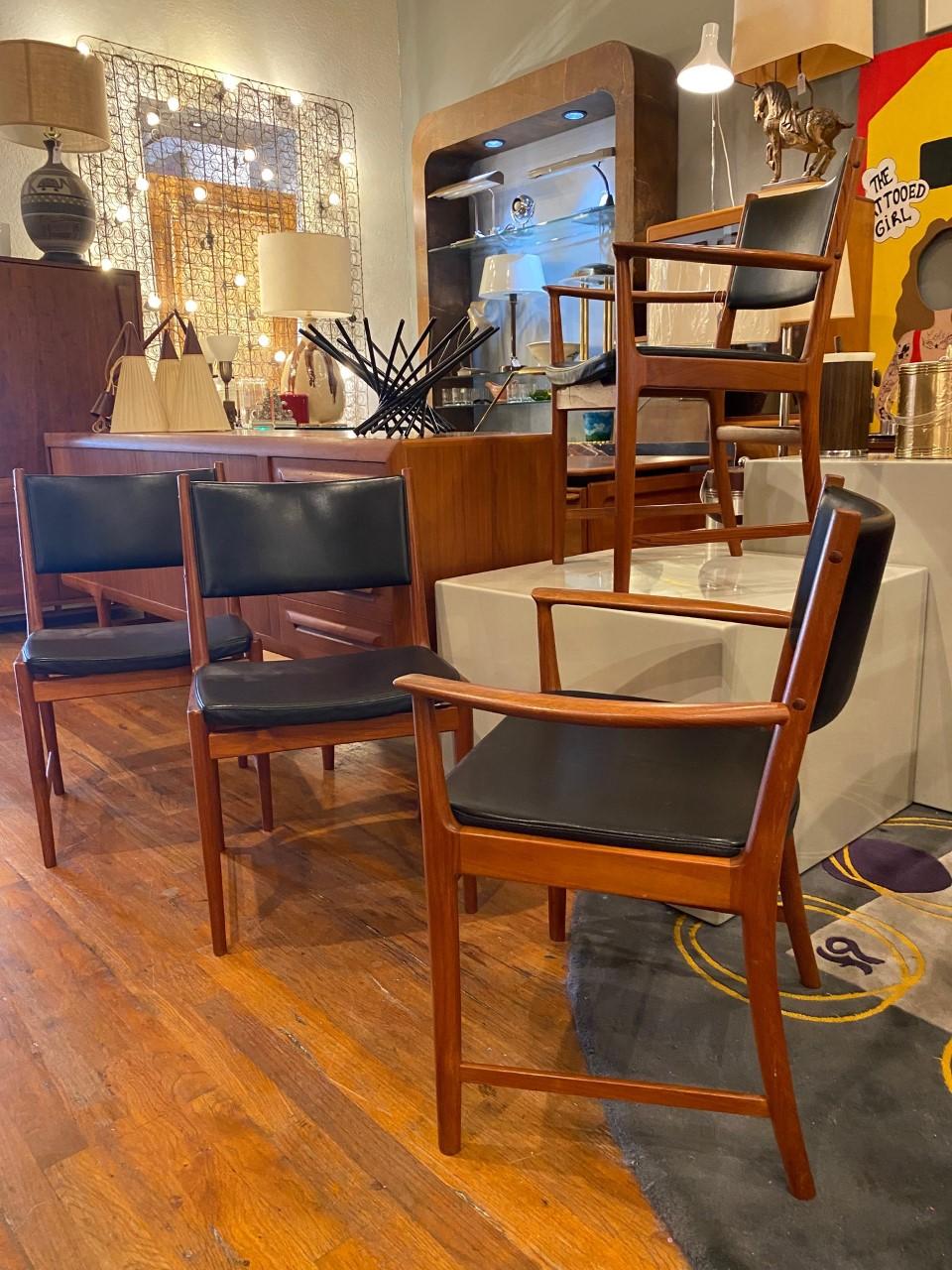Hand-Crafted Midcentury Kai Lyngfeldt Larsen Dining Chairs in Teak 'Set of 4'