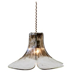 Lampe pendante en verre de Murano Kalmar 'Flower' Petals Mazzega Mid-Century