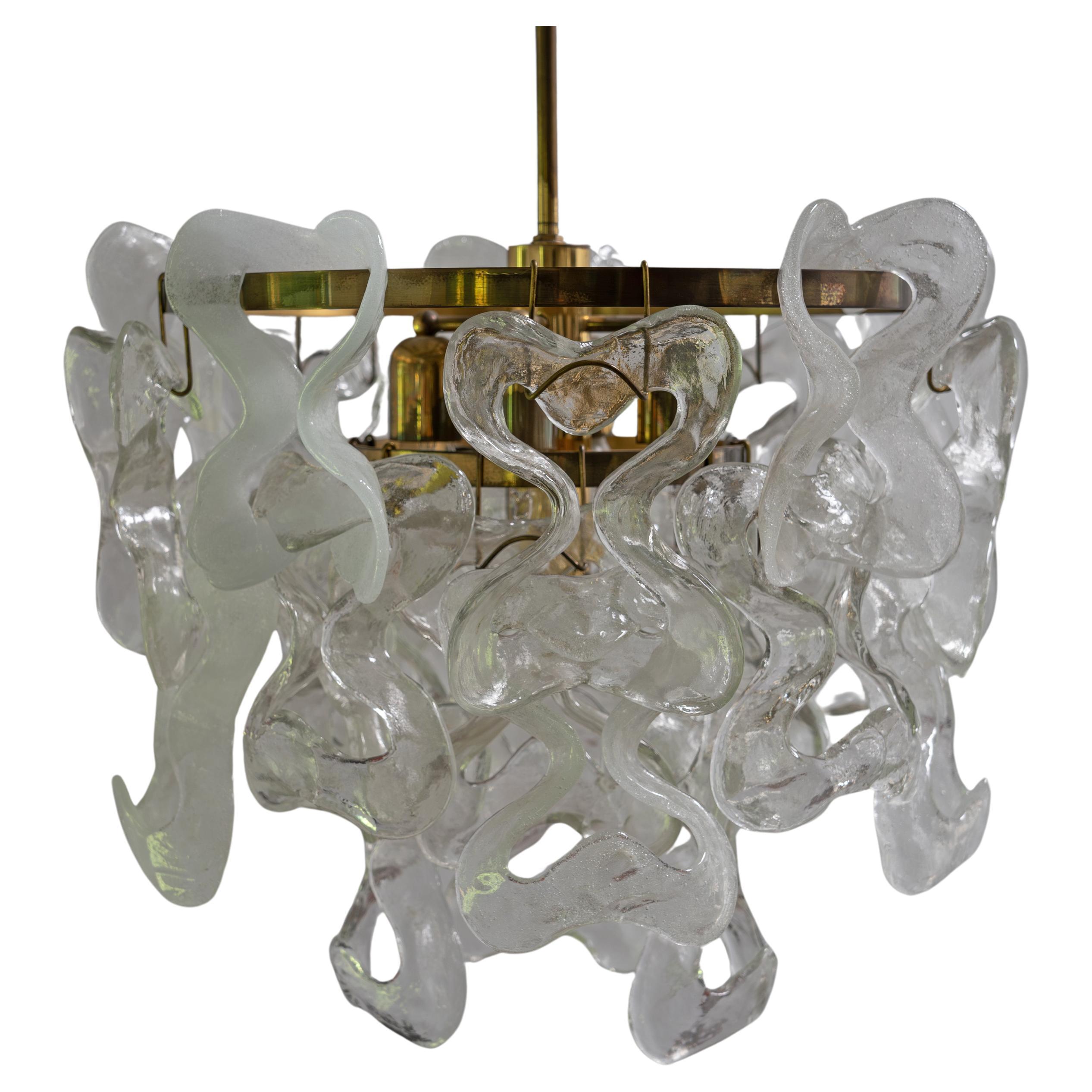 Lampadario di metà secolo Kalmar Leuchten - "Catena" di Carlo Nason, anni '60 in vendita