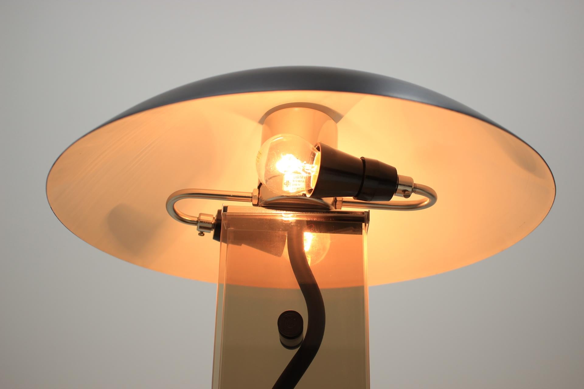 Late 20th Century Midcentury Kamenický Šenov Design Table Lamp, 1980s