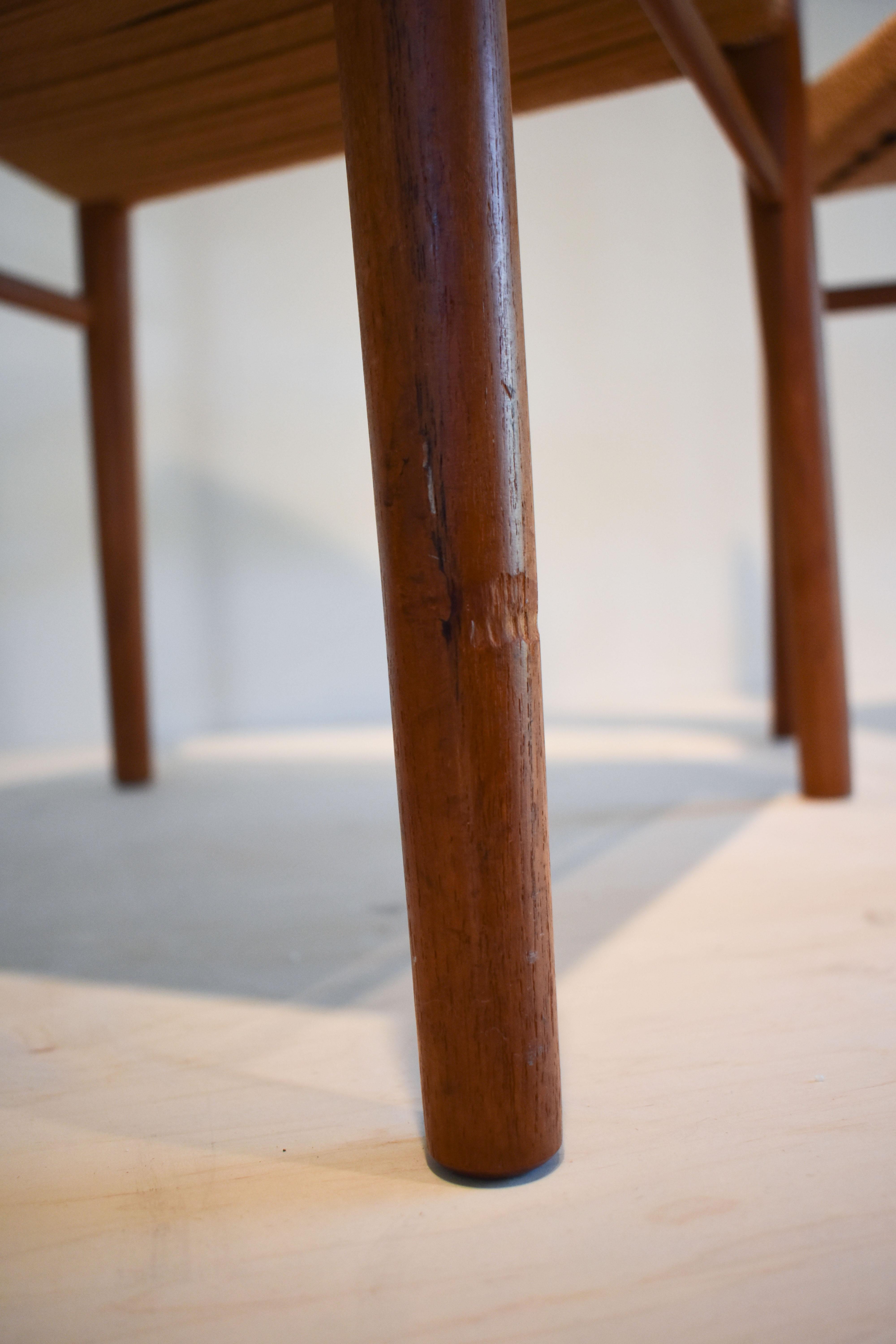 Cord Midcentury Karen Margreta Imports of Corona Del Mar Teak & Sisal Chairs For Sale