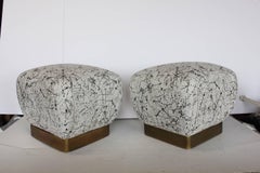 Midcentury Karl Springer Style Souffle Benches