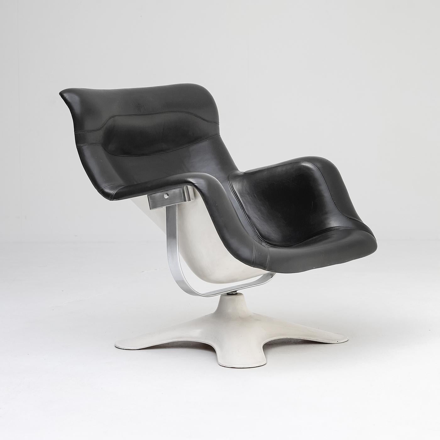 Mid-century 'Karuselli' Lounge Chair by Yrjö Kukkapuro for Avarte Finland, 1960s For Sale 8