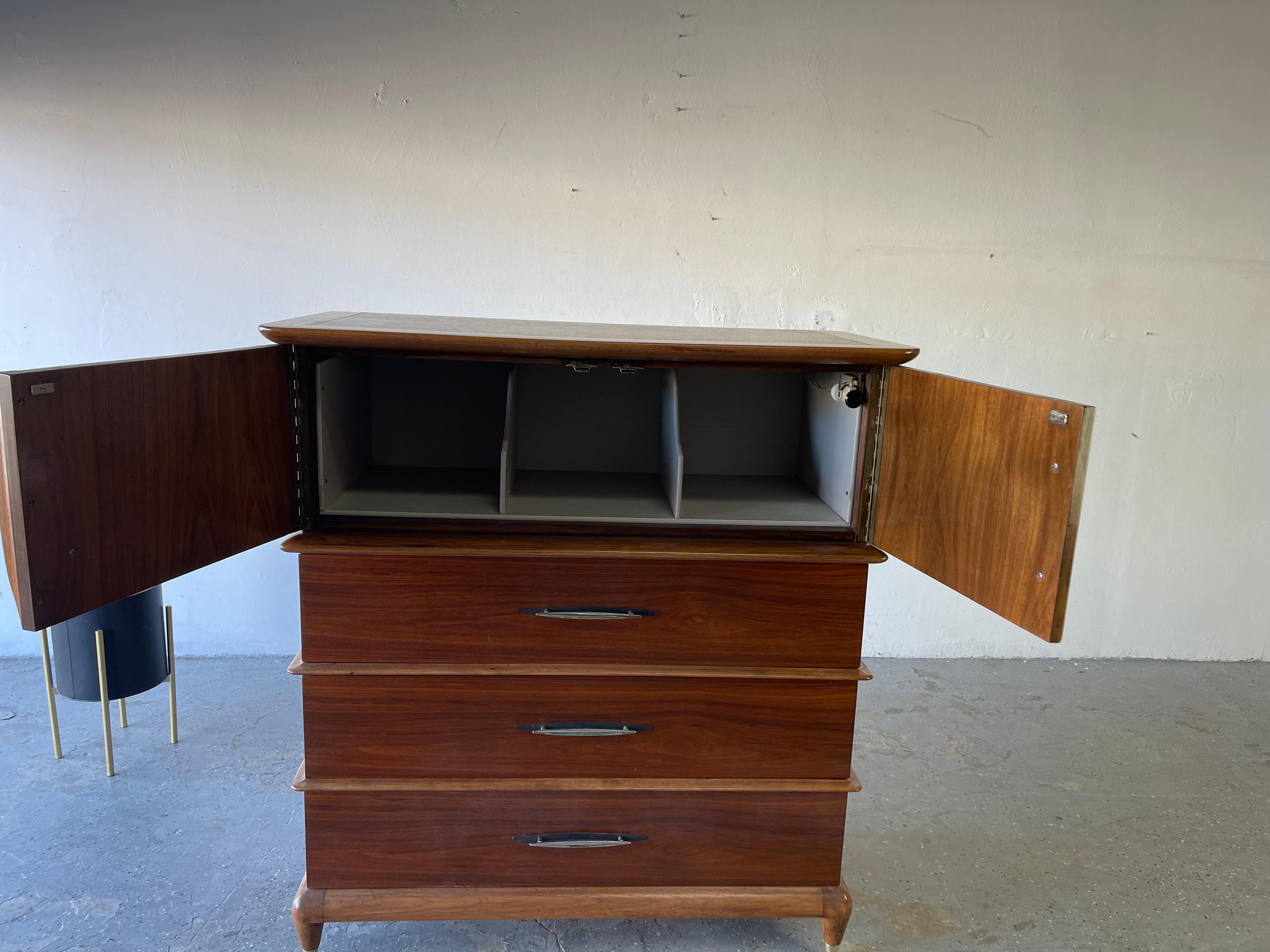 Walnut Mid Century Kent Coffey Chest of Drawers The appointment line / Tallboy