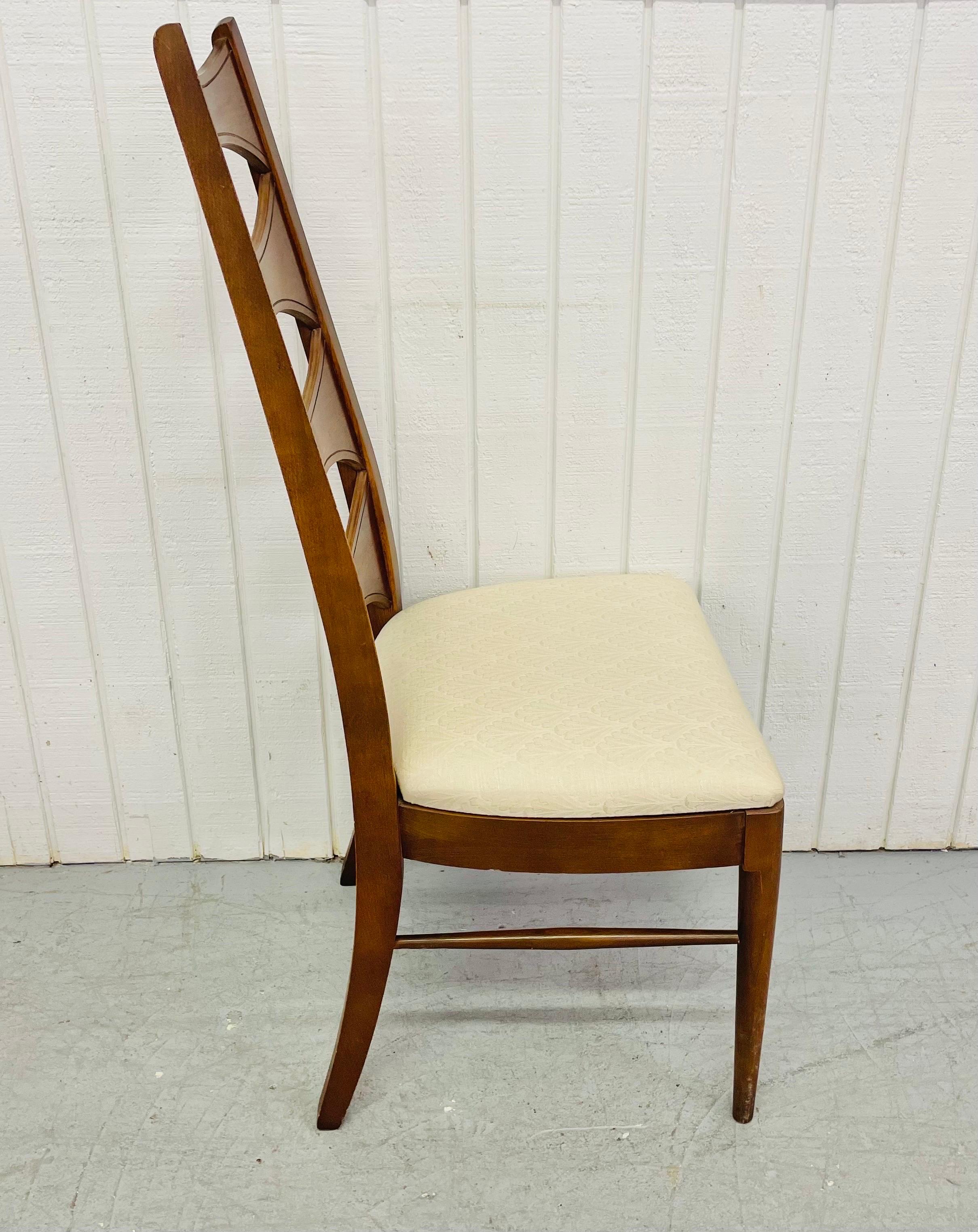 Mid-Century Kent Coffey Perspecta Cats-Eye Walnut Dining Chairs, Set of 6 In Good Condition In Clarksboro, NJ