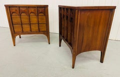 Mid-Century Kent Coffey Perspecta Walnut Nightstands