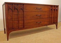 Midcentury Kent Coffey Perspecta Walnut Rosewood Credenza