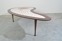 Midcentury Kidney Shaped Mosaic Coffee Table by Hohenberg Originals