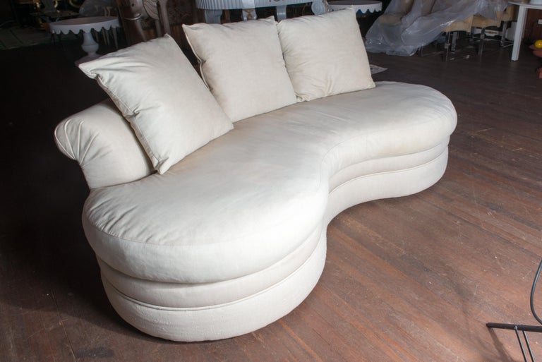 Midcentury Kidney Shaped Sofa For Sale at 1stDibs
