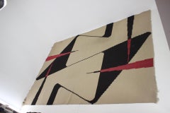Retro Midcentury Kilim Abstract Design Geometric Rug / Carpet, 1960s