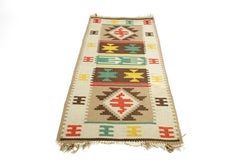 Midcentury Kilim Rug Antonin Kybal, 1950s