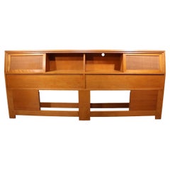Used Mid-Century King Size  Bookcase Headboard by Conant Ball Att. to Russel Wright