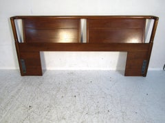 Midcentury King Size Walnut Head Board