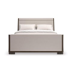 Mid Century King Sleigh Bed