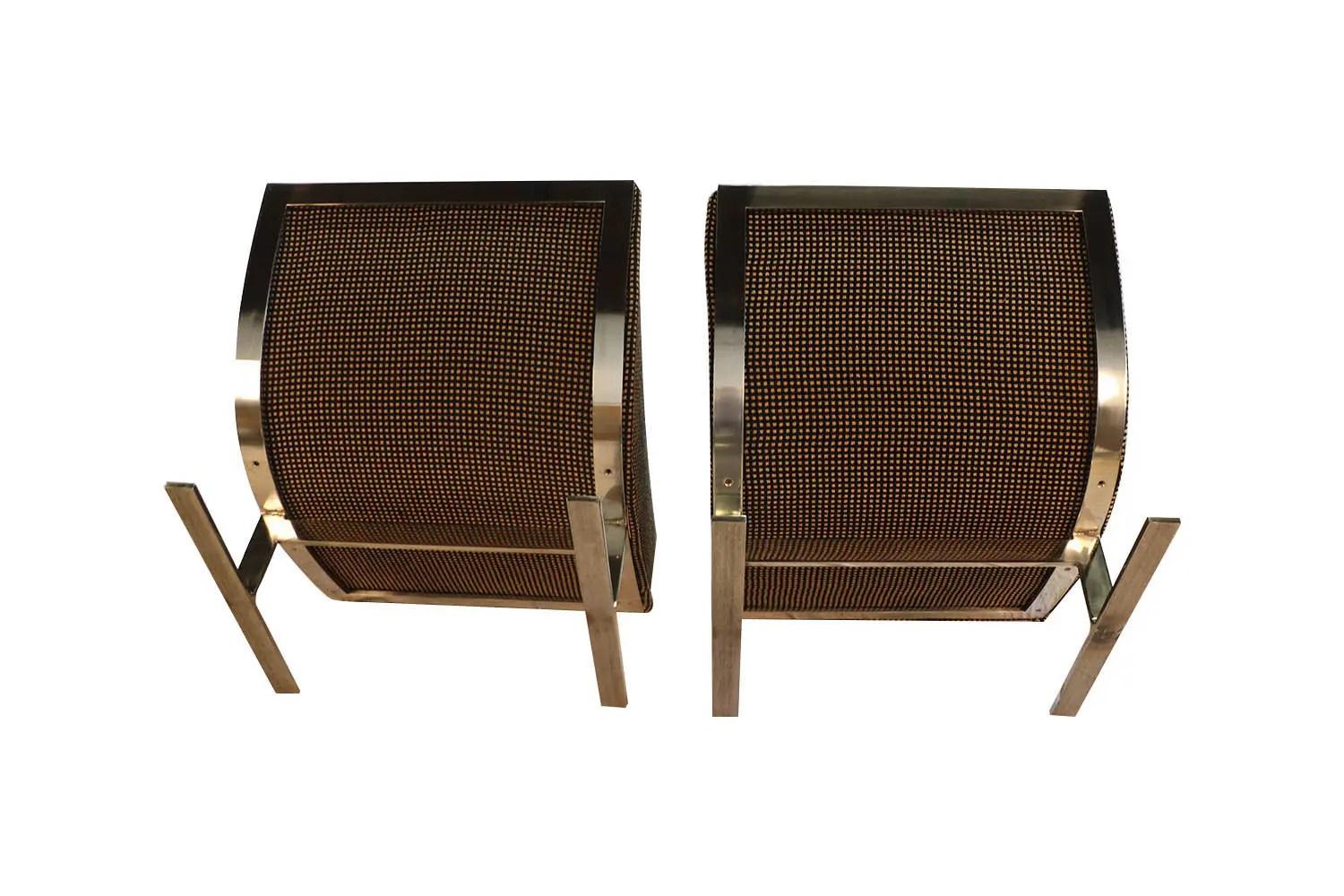 Mid-20th Century Mid Century Kipp Stewart “Arc Lounge Chairs” for Directional For Sale