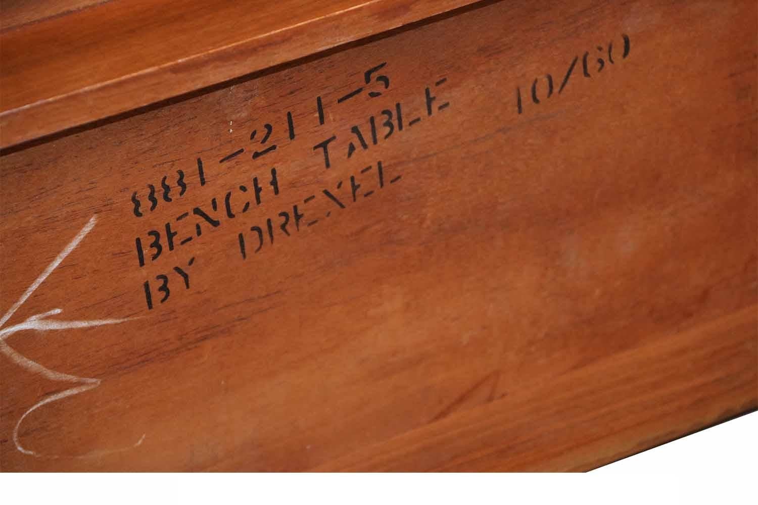 Banc de table basse Drexel de Kipp Stewart pour Drexel du milieu du siècle dernier en vente 3