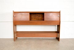 Mid Century Kipp Stewart for Drexel Declaration Walnut Wood Full Size Headboard