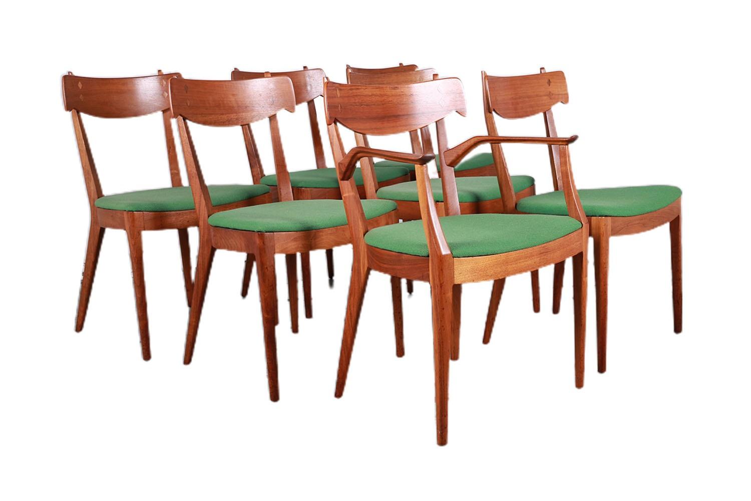 American Mid Century Kipp Stewart for Drexel Dining Chairs Set of 7
