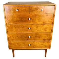 Mid-Century Kipp Stewart For Drexel Highboy Gentlemen’s Chest of Drawers Dresser