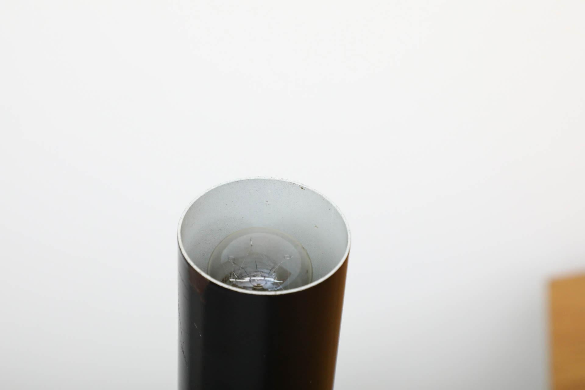 Mid-Century Kisho Kurokawa Inspired Black Gooseneck Clamp-On Light For Sale 5