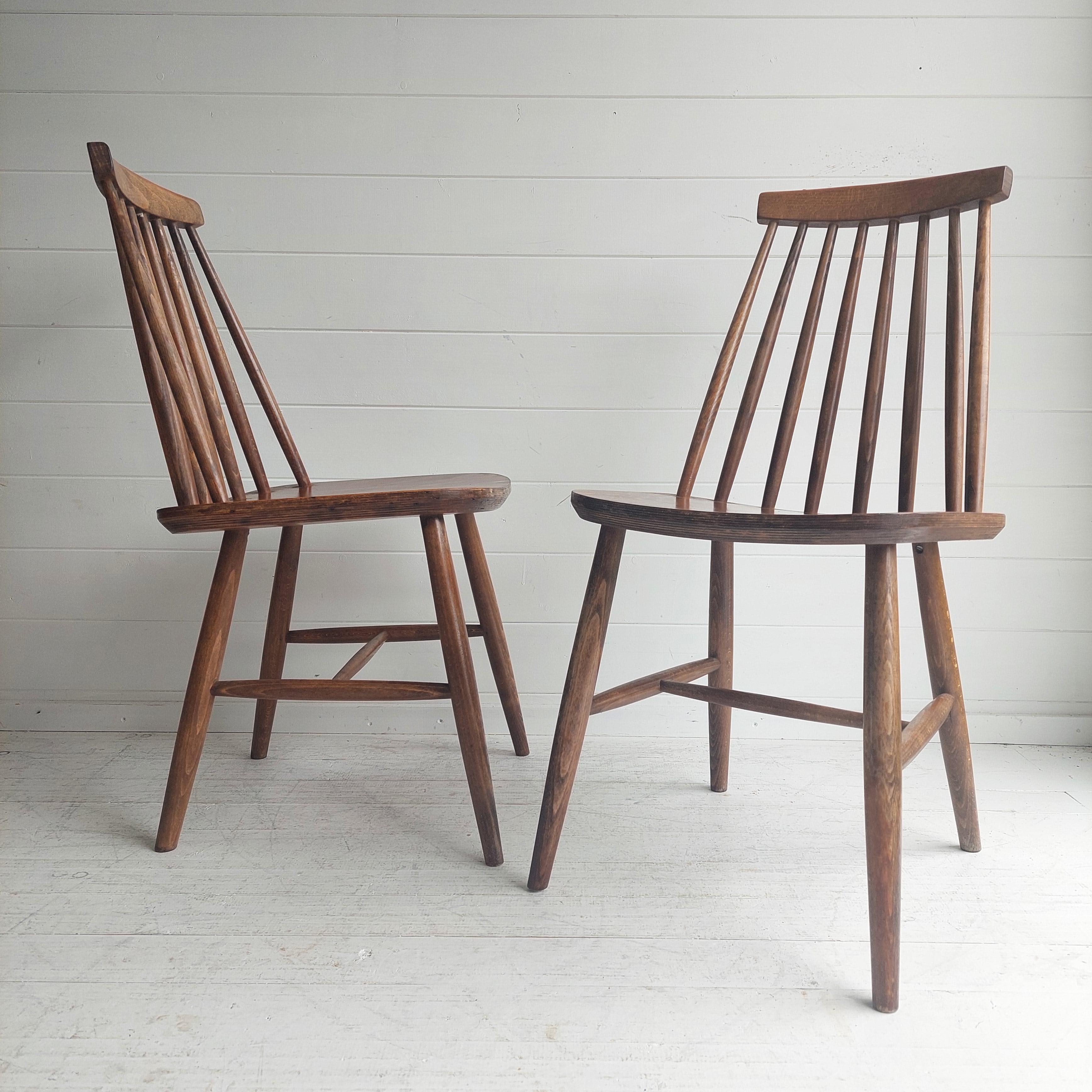 Tellus Model Chairs
1960s manufactured and marketed by IKEA.

Birch Wood dark walnut finish
According to IKEA itself 