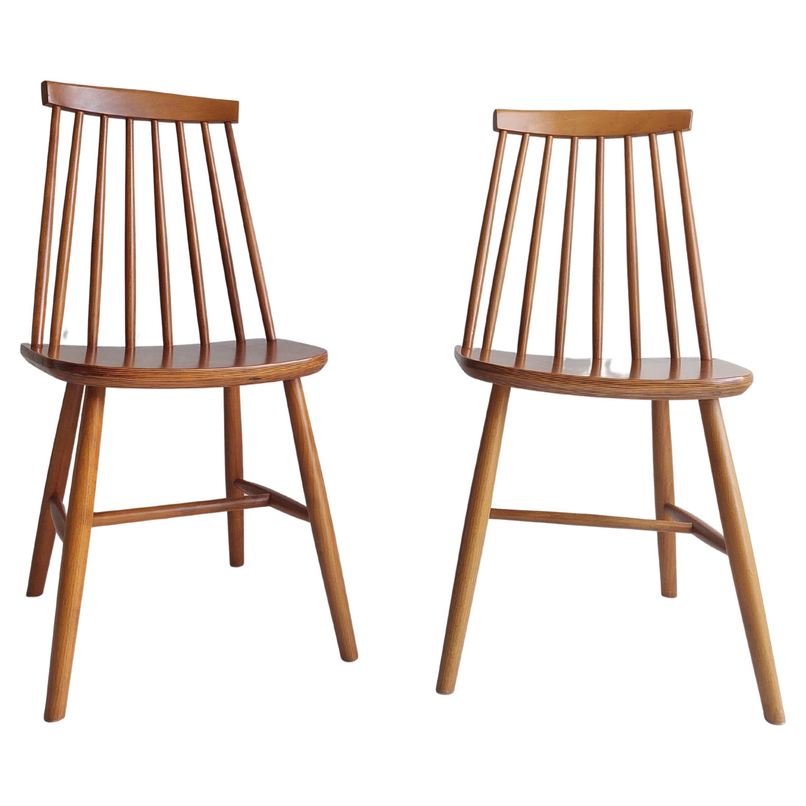 Mid Century Kitchen Dining Chairs "Telllus" By Ikea 60s Set Of 2