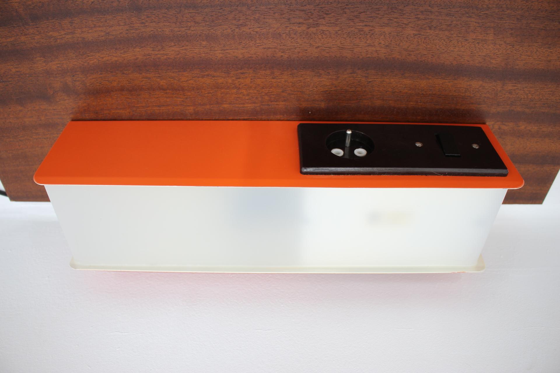Mid-Century Modern Midcentury Kitchen Wall Lamp and Electric Socket/ Pokrok Žilina, 1970s For Sale