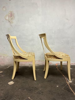 Mid Century Klismos Chairs a Pair